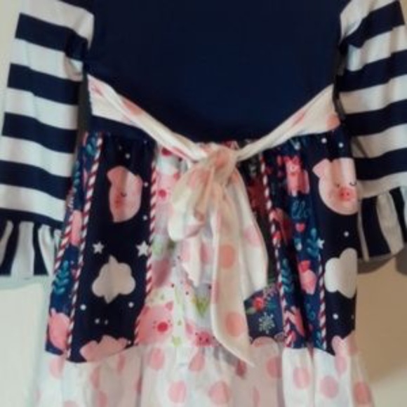 Toddler Girls Piggies & Clouds Dress Sizes 5T - Picture 5 of 6